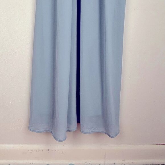 Lulus Air of Romance Halter Maxi Dress Large Light Blue Bridesmaid Romantic - Picture 6 of 13